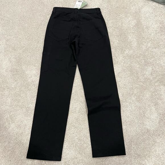 NWT H and M Women's Cotton Cargo Black Pant with Pockets Straight Leg Size 2 - Picture 8 of 9